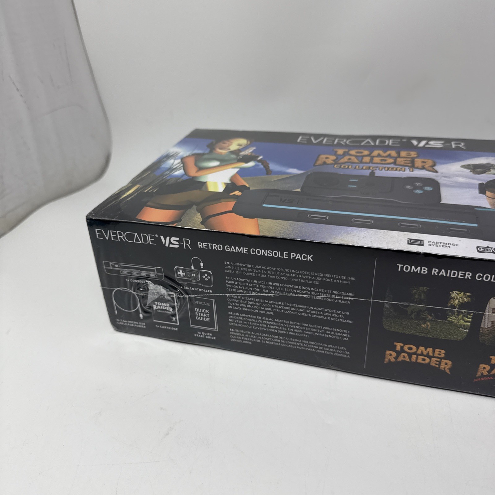 Limited Edition Blaze Evercade VS-R Console with Tomb Raider 1 2 & 3 New Sealed