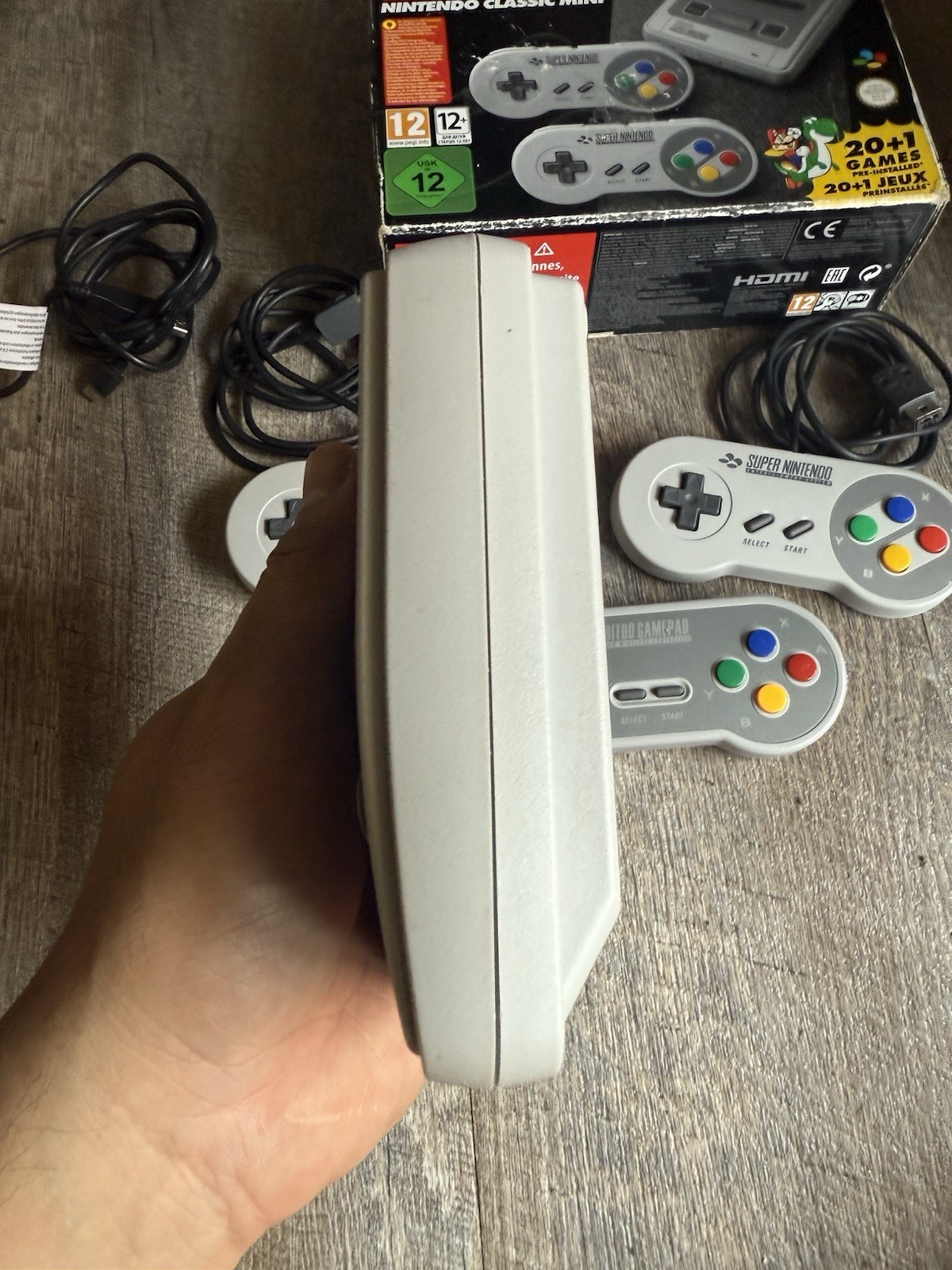 Nintendo SNES Super NES Classic Mini EUropean Ver W/ 8bitdo Wireless Controller