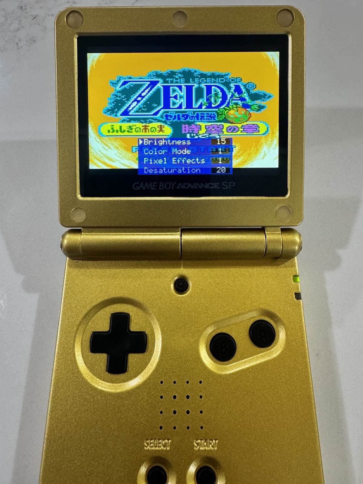 Nintendo Game Boy Advance GBA SP IPS V5 Screen And USB-C Mod (Majoras Mask)
