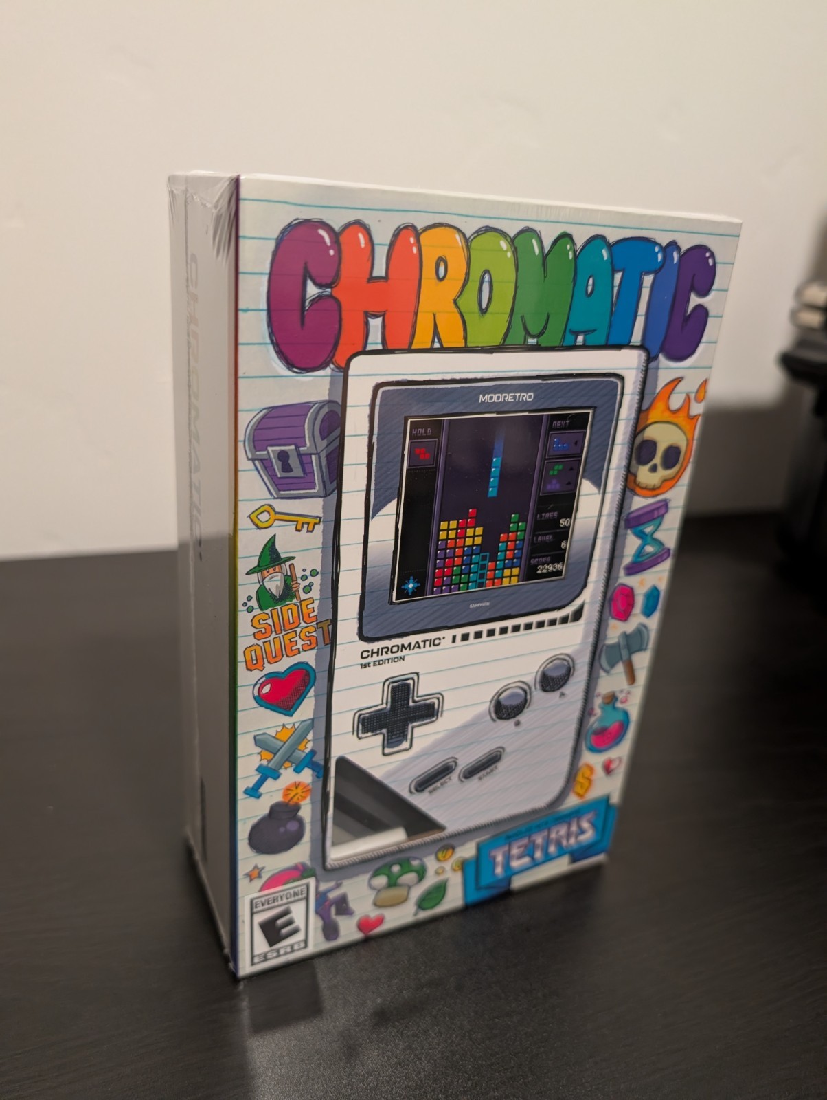ModRetro Chromatic 1st Edition Midnight Black w/ Tetris Game. FACTORY SEALED.