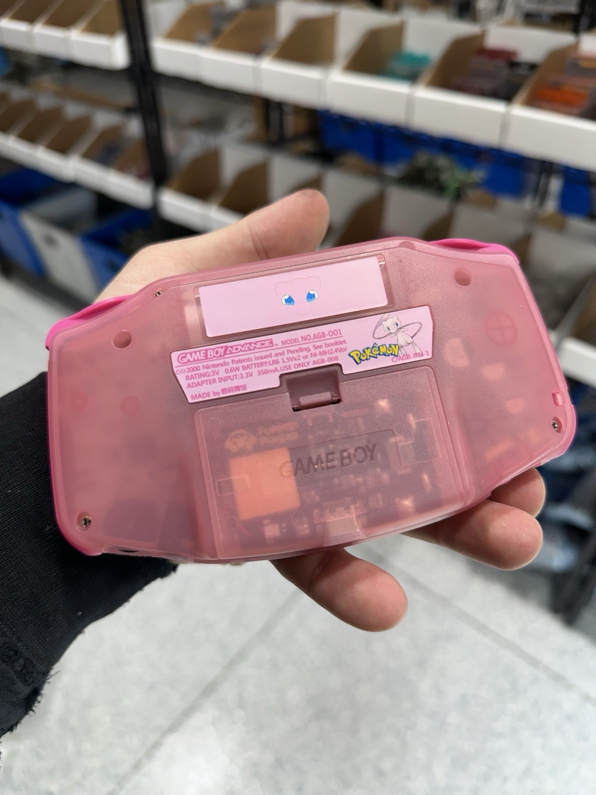 Game Boy Advance GBA Custom IPS Backlit Screen UV Printed Shell Mew Pink USB-C