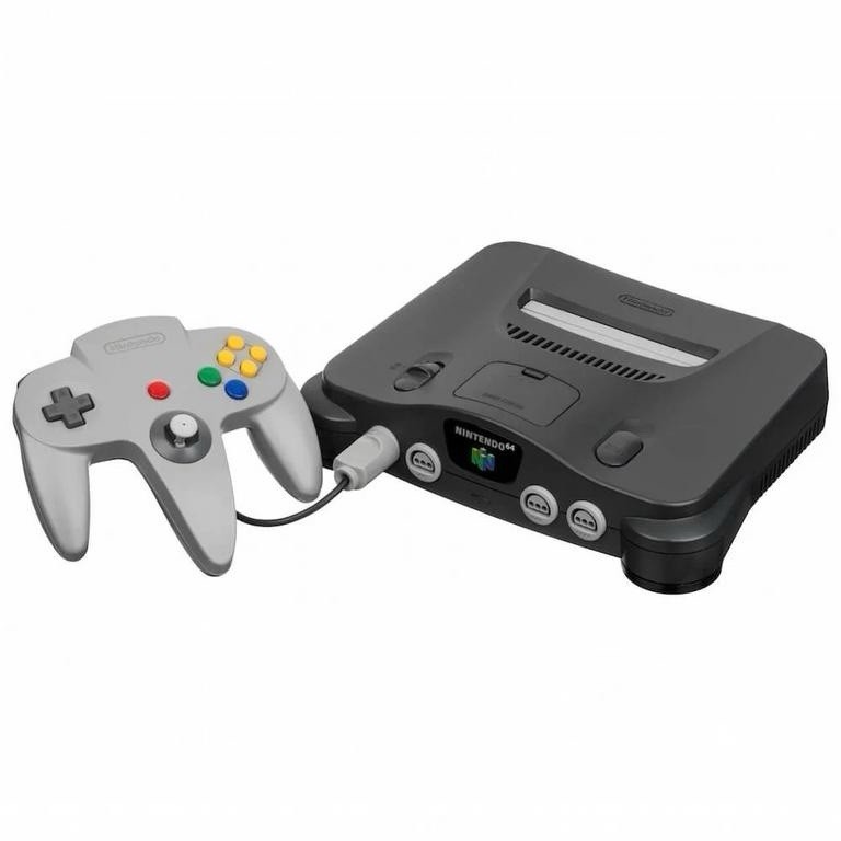 Nintendo 64 Black Video Game Console with Cables Tested Working Good Condition