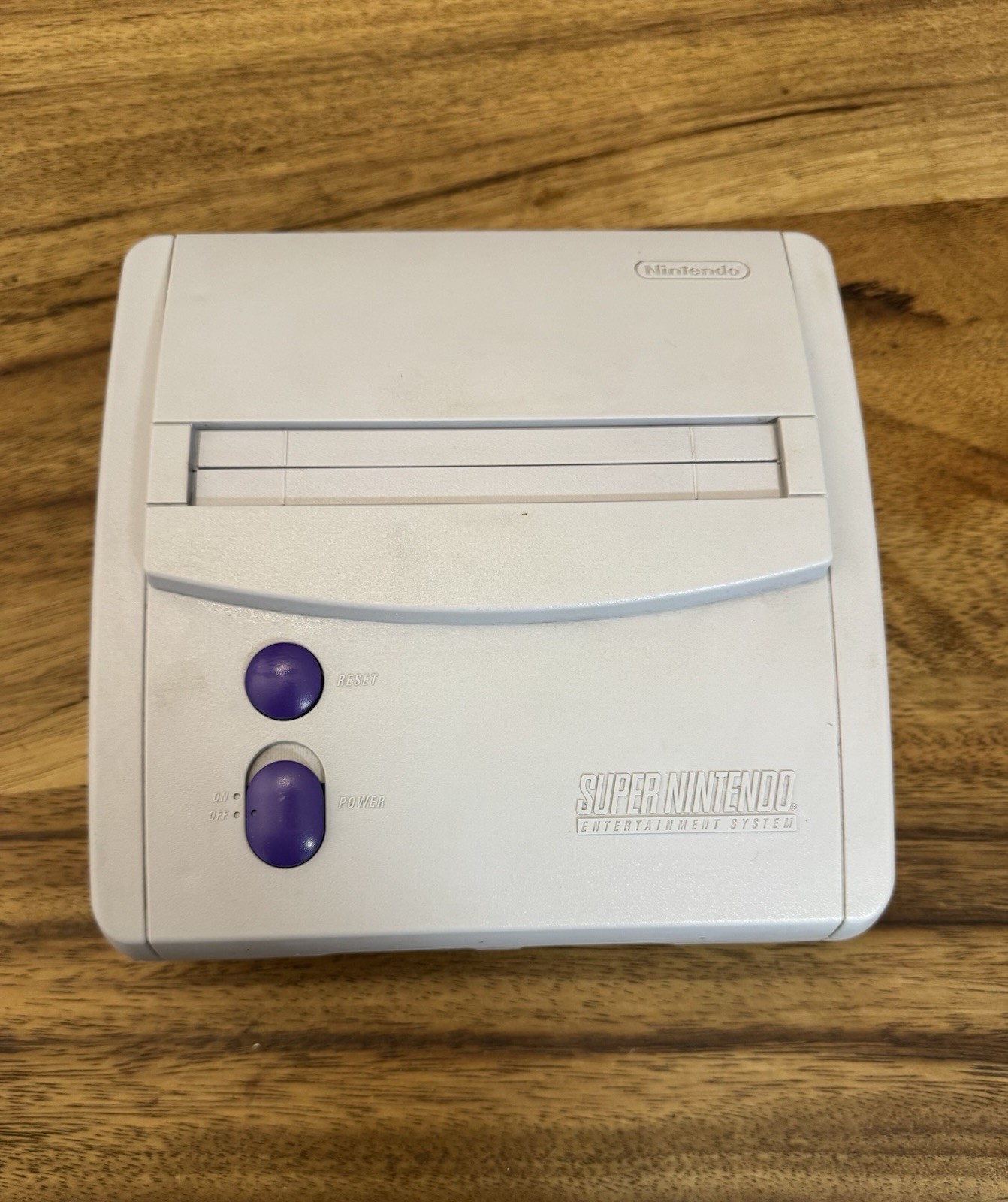 Super NES Nintendo SNES Jr Mini Control Deck-Gray TESTED WORKING-No Foam
