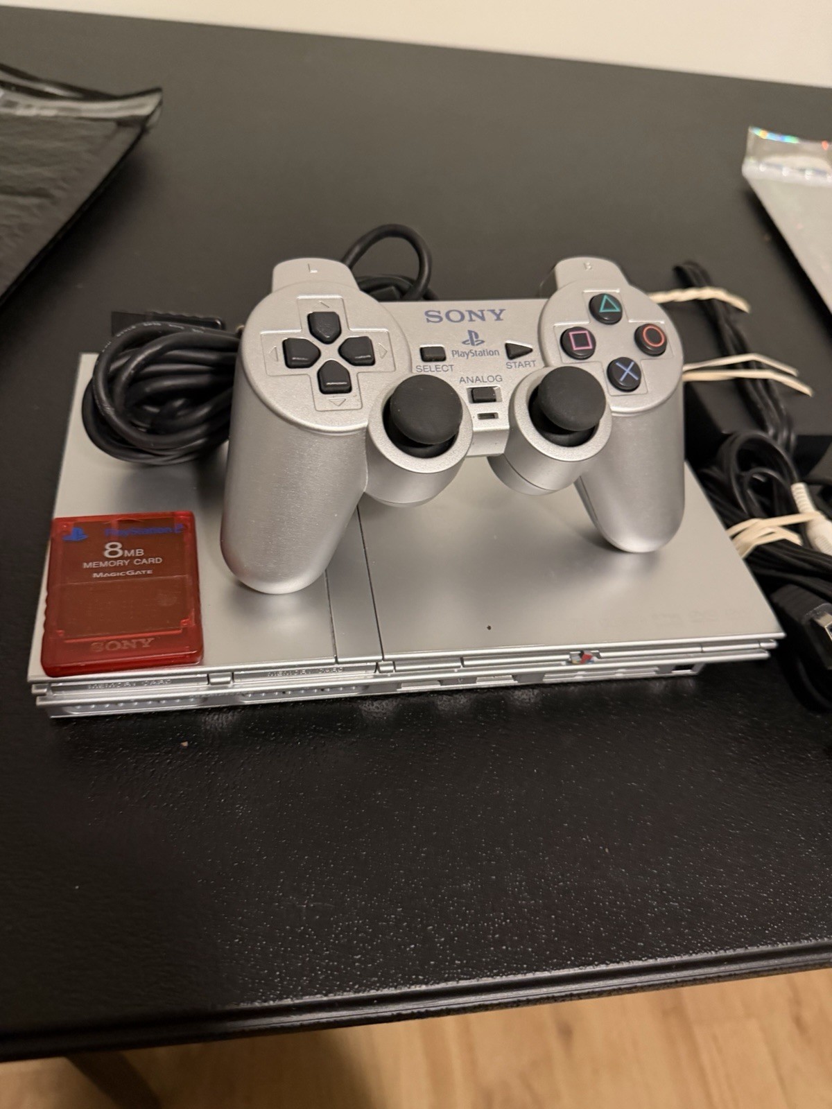 Sony PlayStation 2 PS2 Slim Silver Console Complete. Tested Working