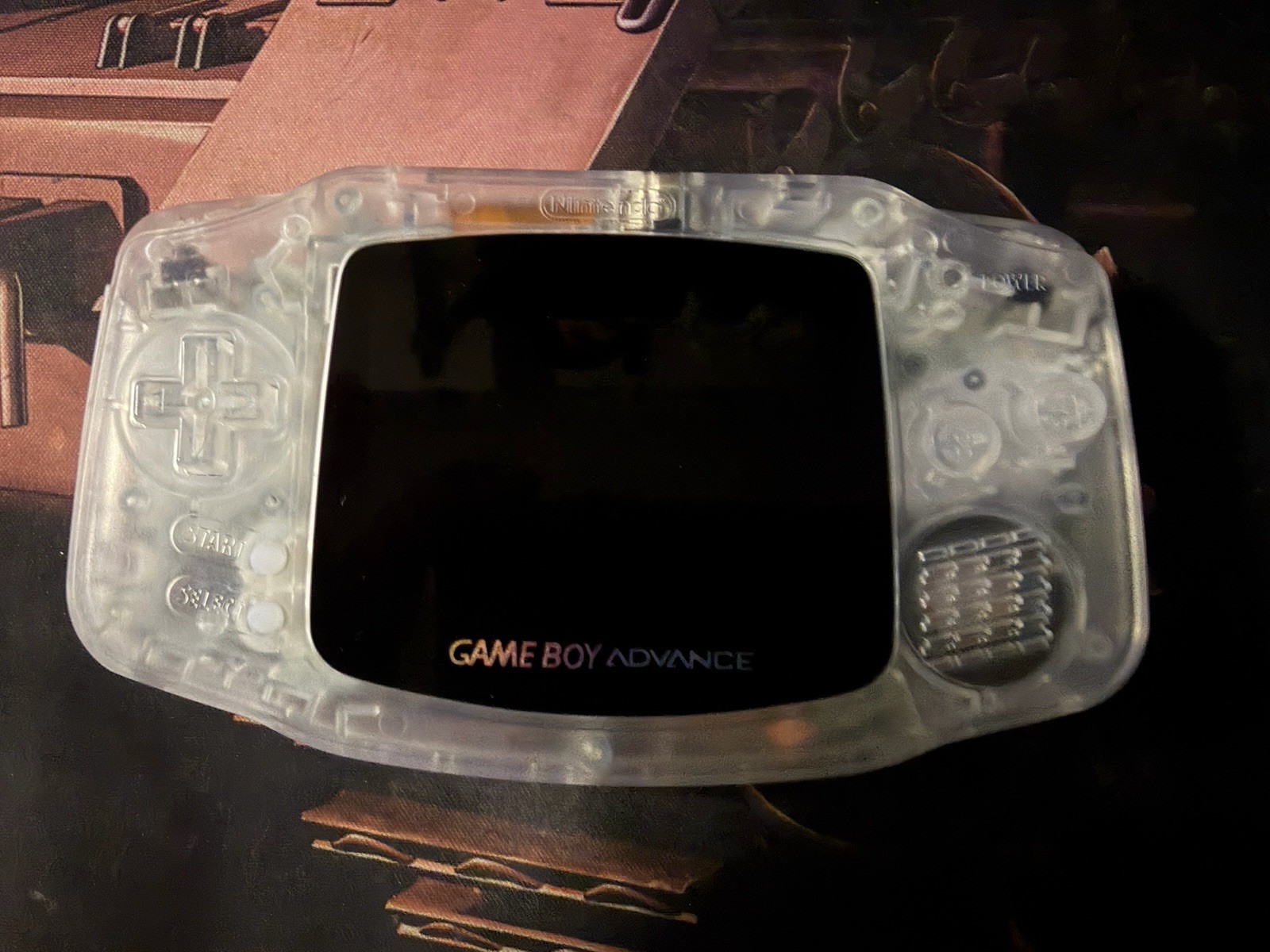 Clear Game Boy GBA console iPS V5 Backlit LCD console