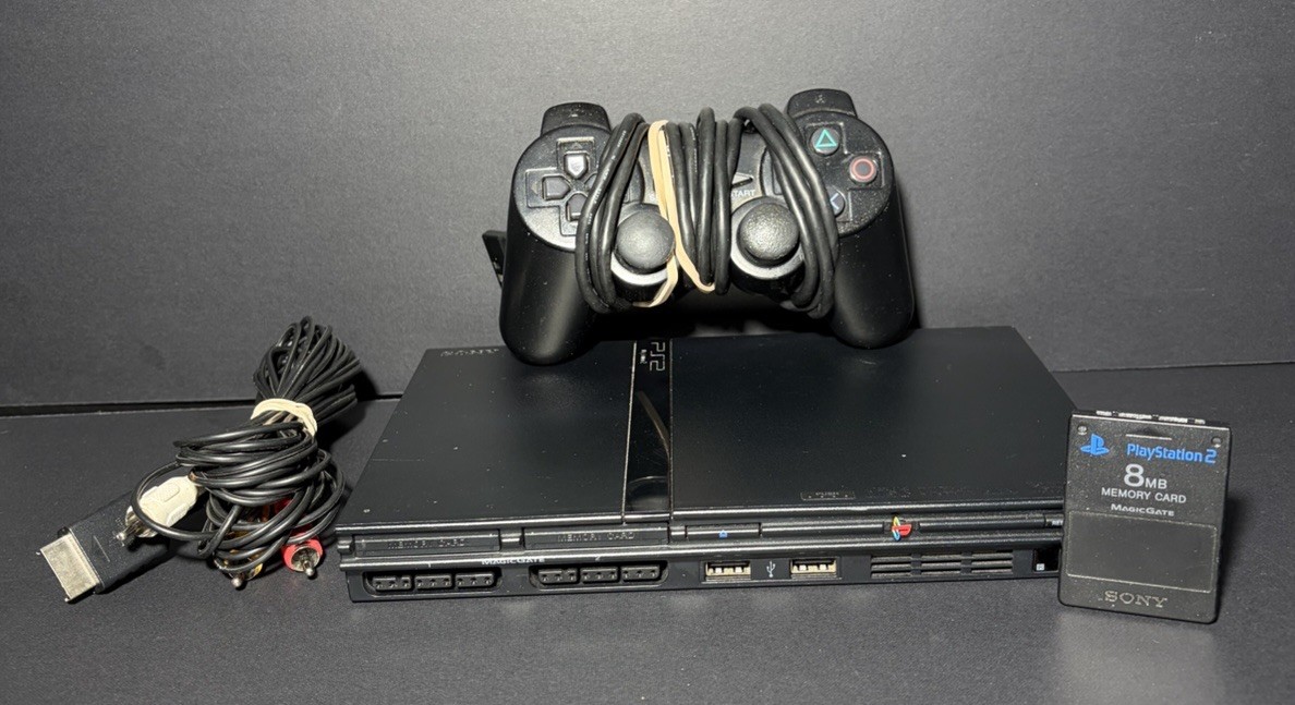 Sony PlayStation 2 Slim Console – Black. Tested And Works. Very Clean!