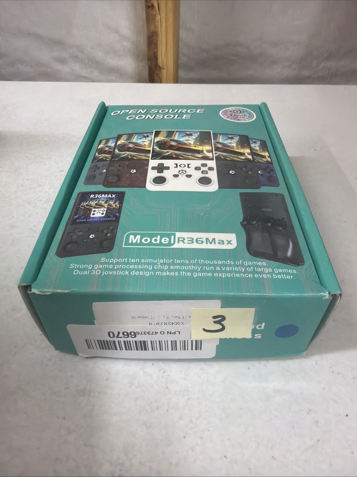 Open Source R36MAX 4000mAh Portable Recharge Handheld Retro Game Console White