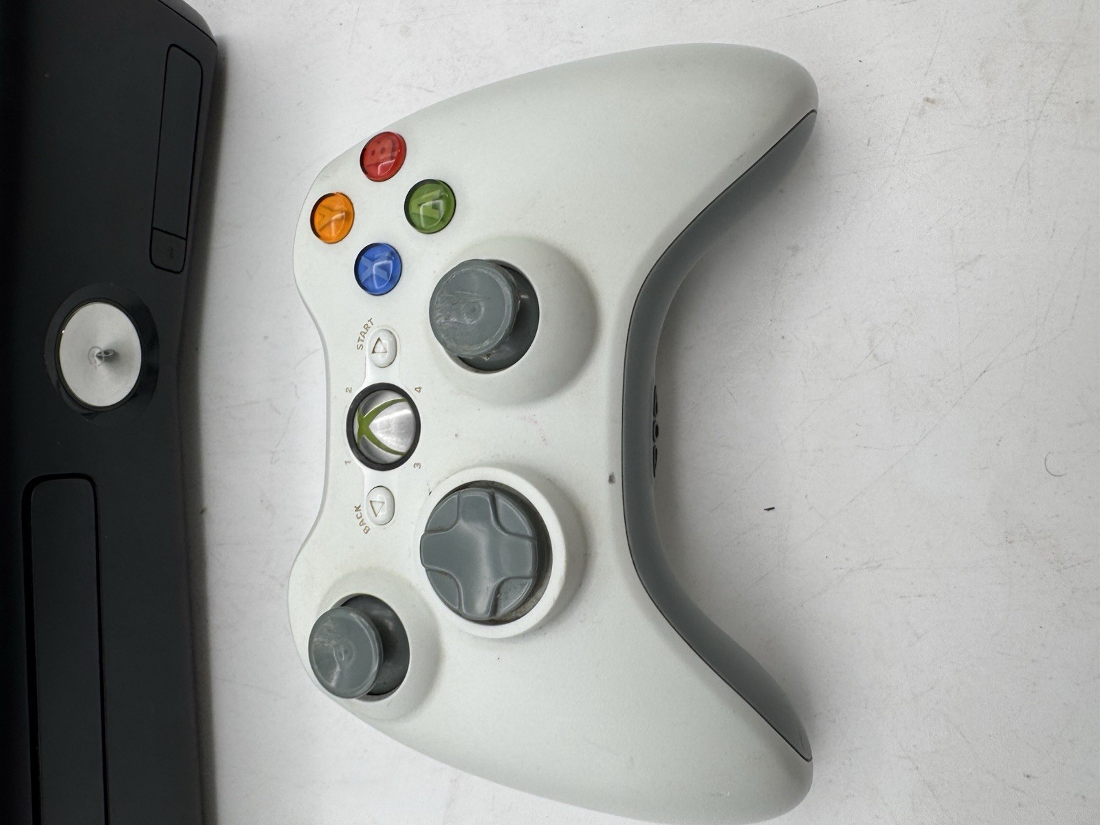 Xbox 360 S Slim Console OEM White Controller Halo 4 Tested Working