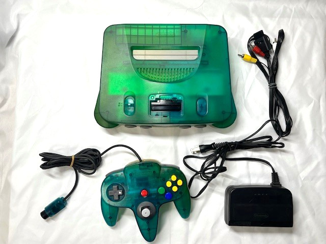 Nintendo 64 Clear Blue N64 Home Console NUS-001 NTSC-J Tested