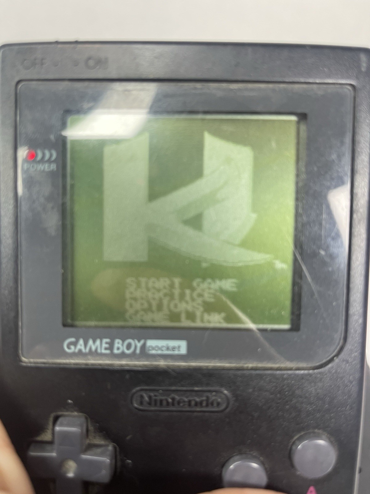 Nintendo Game Boy Pocket Handheld Game Console MGB-001 Black W/ Game