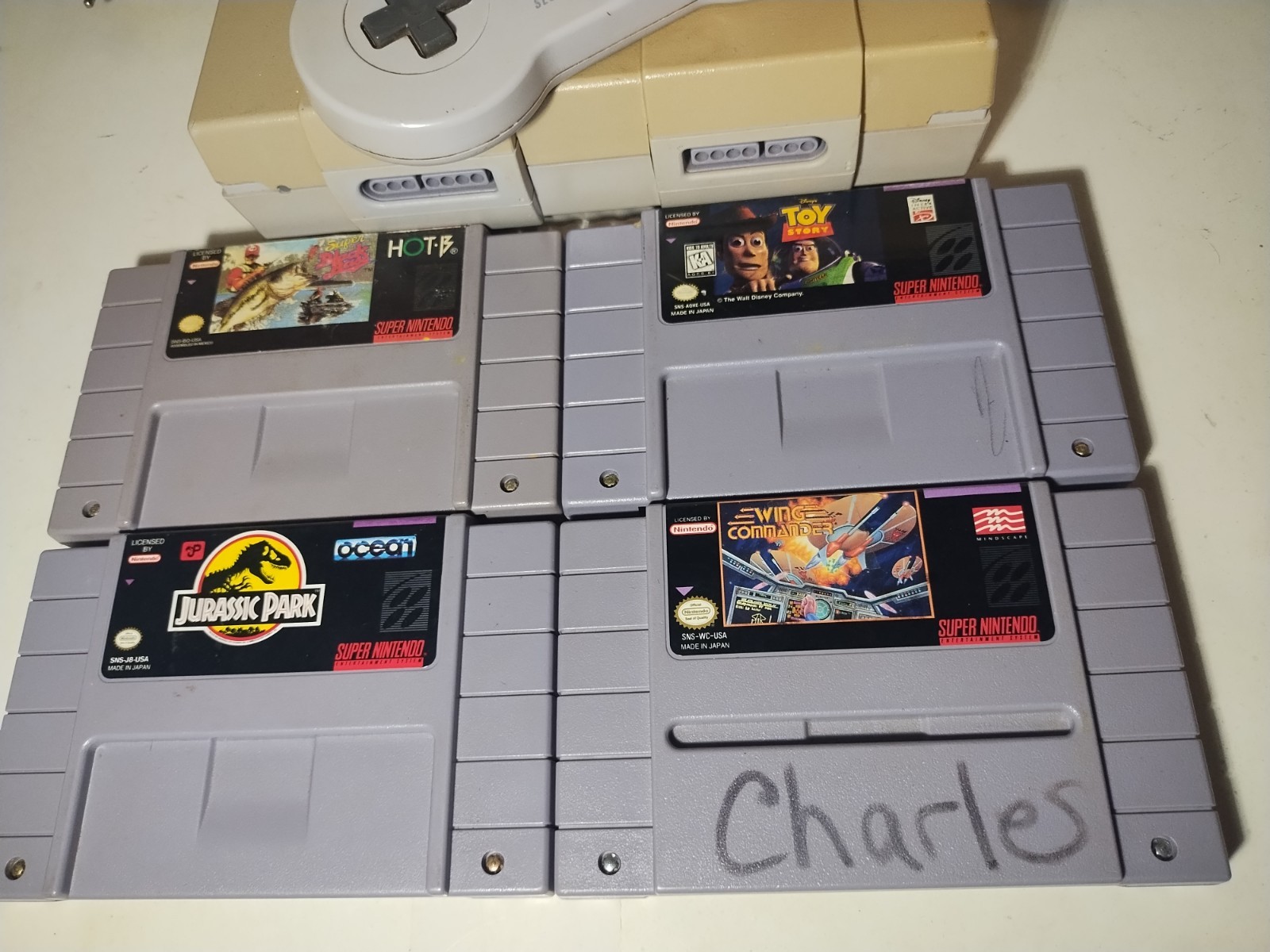 Super Nintendo Control Deck Console System w Games Tested