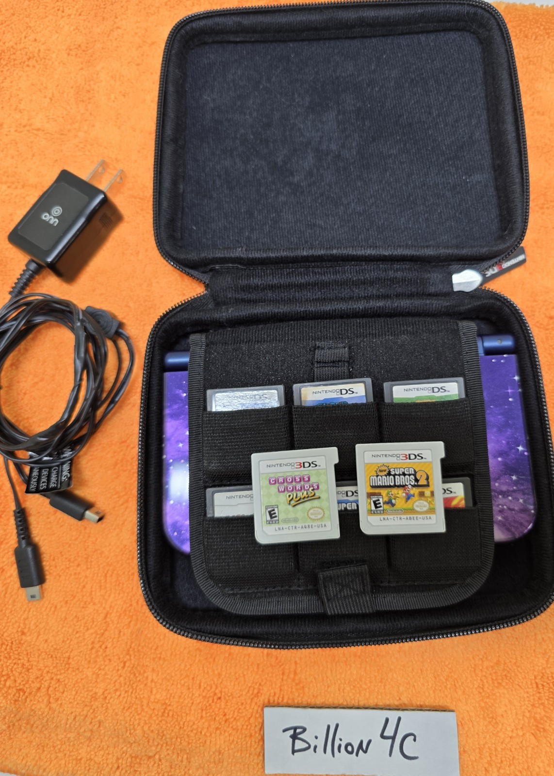 Nintendo 3DS XL Galaxy Edition Handheld System Purple Bundle Games Excellent Lot