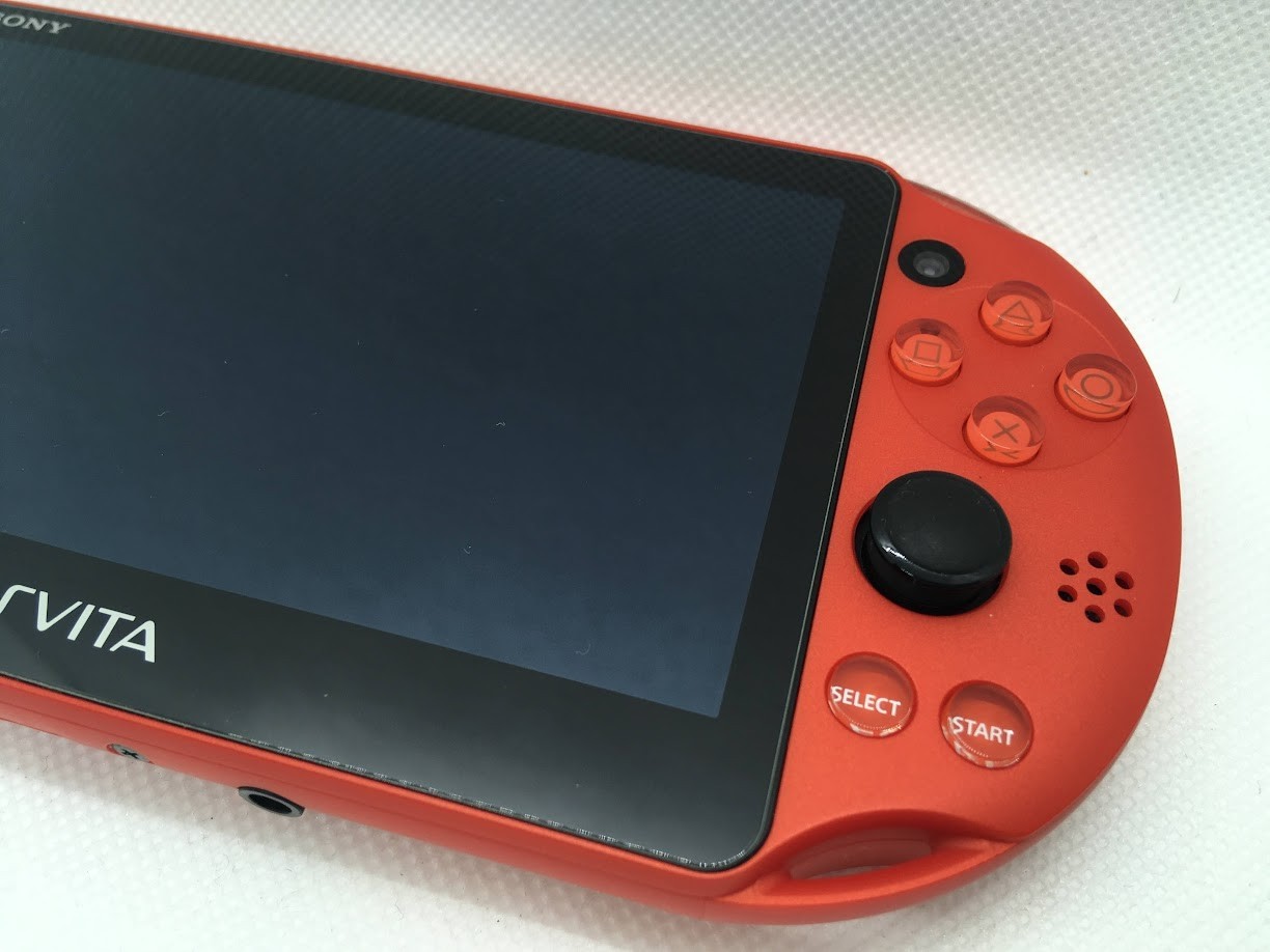 [Read/Exc+++] Sony PS Vita Metalic Red PCH-2000 ZA26 Slim Console Wi-fi w/Box