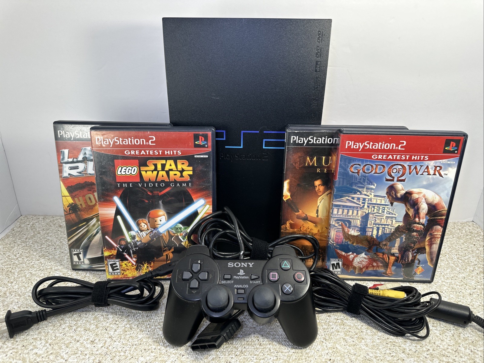 PlayStation2 Fat SCPH-39001 Console W/4 Games, Controller Power/AV Cable Tested
