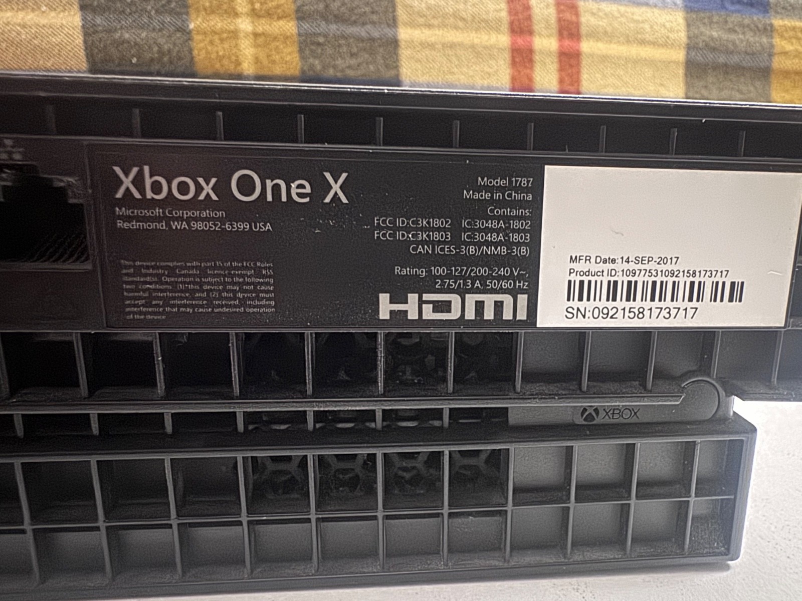 Microsoft Xbox One X 1TB Project Scorpio Limited Edition Console – Black (1787)