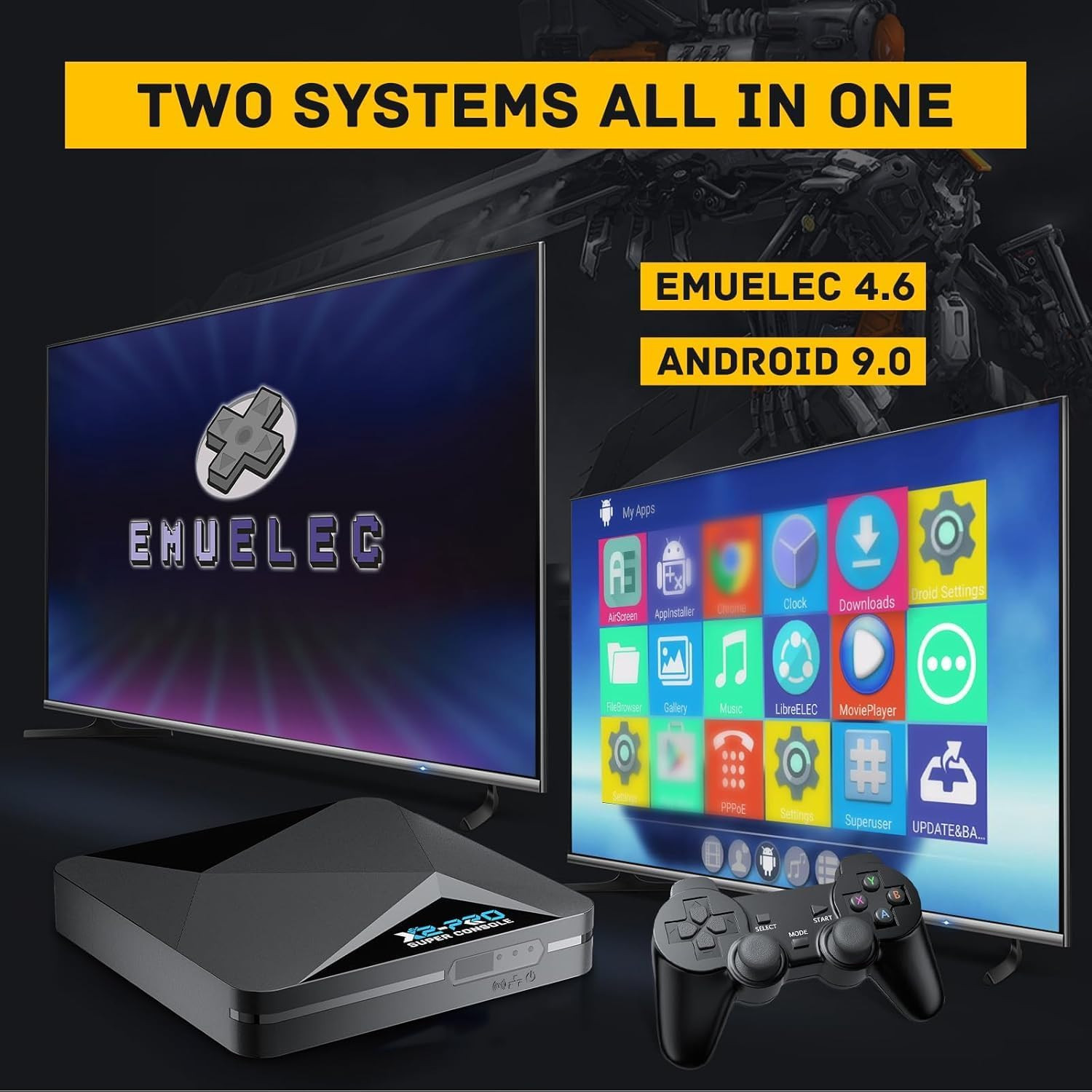 Super Console X2 Pro,Video Game Console with 37000+Classic Games,4K Retro Game C
