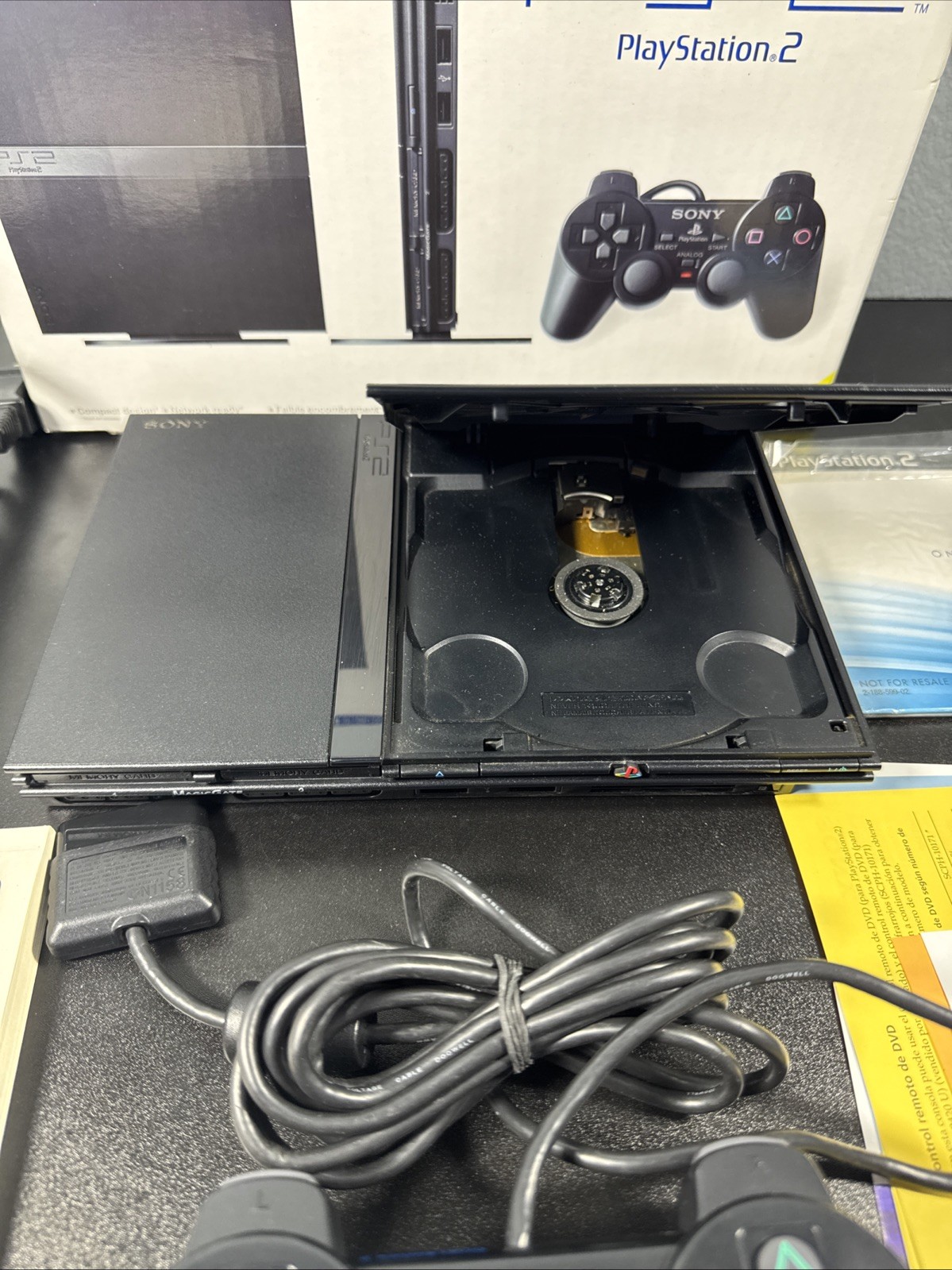 Sony PlayStation 2 PS2 Slim Black Console SCPH-70012 Complete in Box