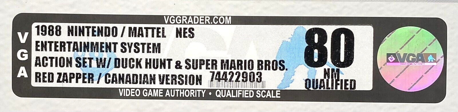 NES Nintendo Action Set Red Zapper System Console WATA VGA Grade 75+ Qualified