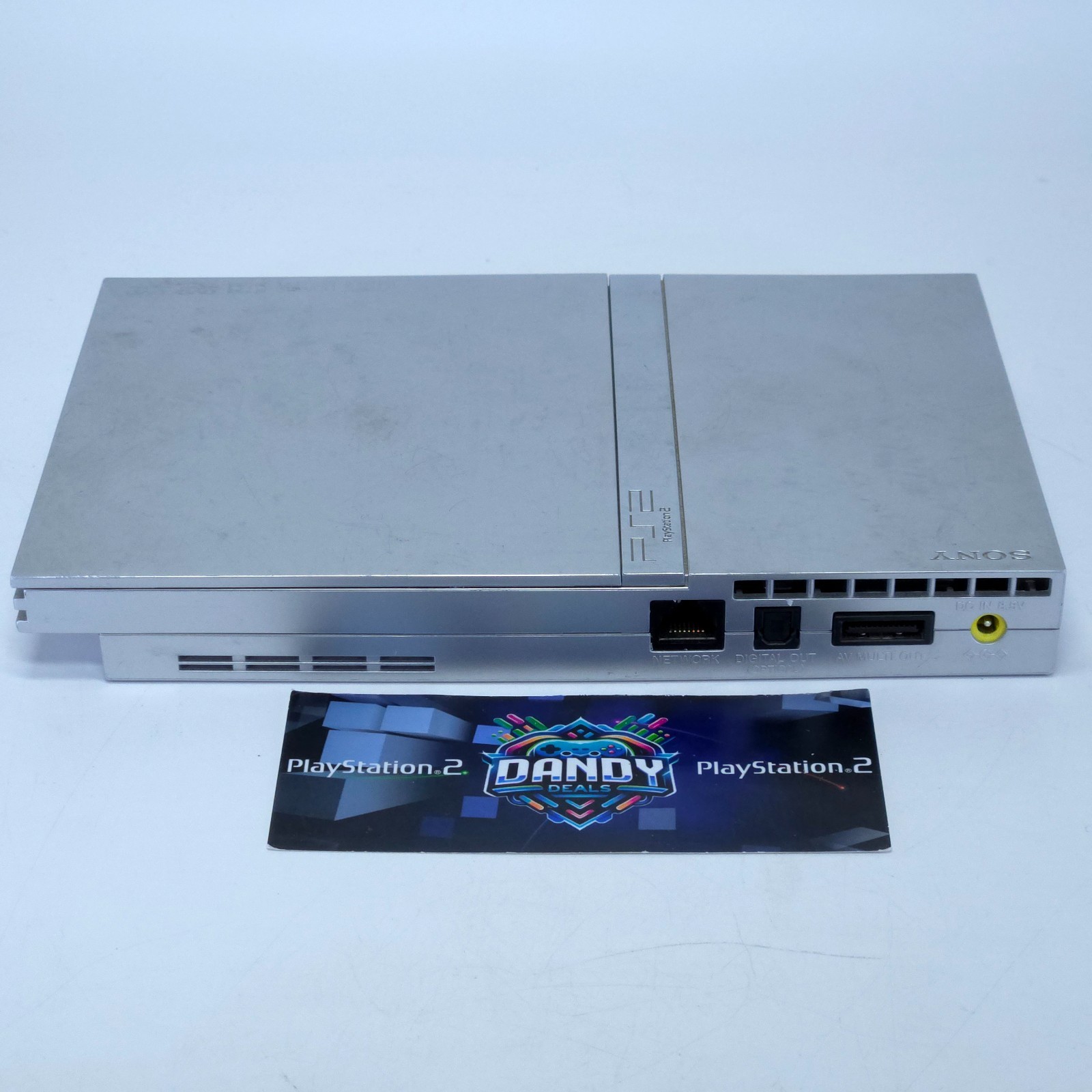 PS2 Console Slim Playstation 2 Silver System W/ Controller + Memory Card