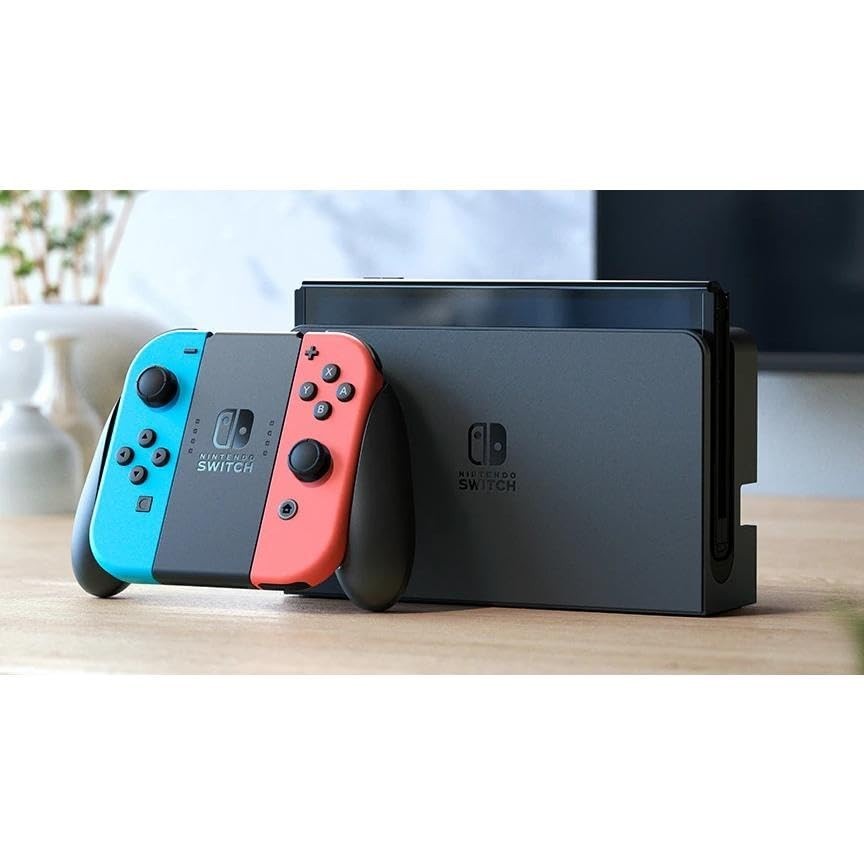 Nintendo Switch OLED 64GB Neon Red Blue Joy-Con Regional Free, Japanese spec