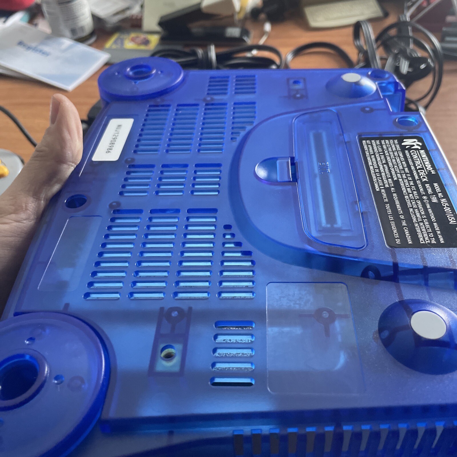 Nintendo 64 N64 Limited Clear Ocean Blue Custom Console