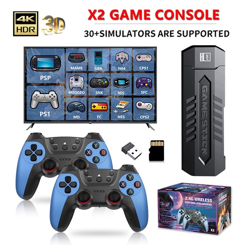 71000+ Retro Games 256GB Video Game Console TV Stick 4K HDMI Wireless Controller