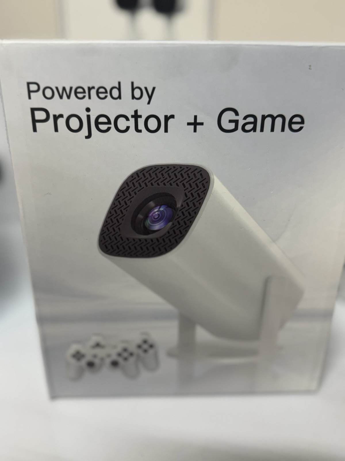 2-in-1 Game Projector Console w/ Built-In Games, 2 Wireless Controllers, Remote