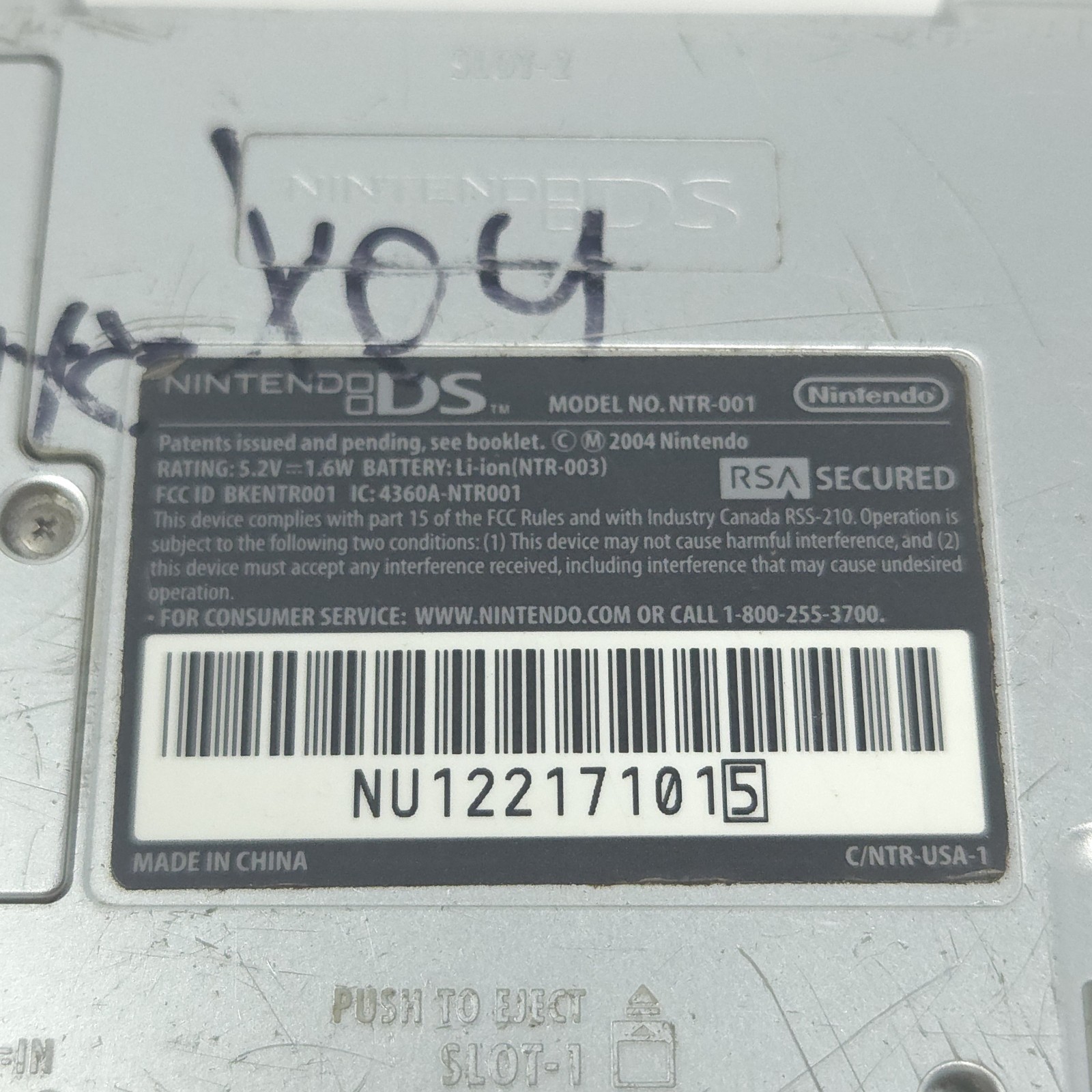 Nintendo DS Fat Original NTR-001 Red FOR PARTS