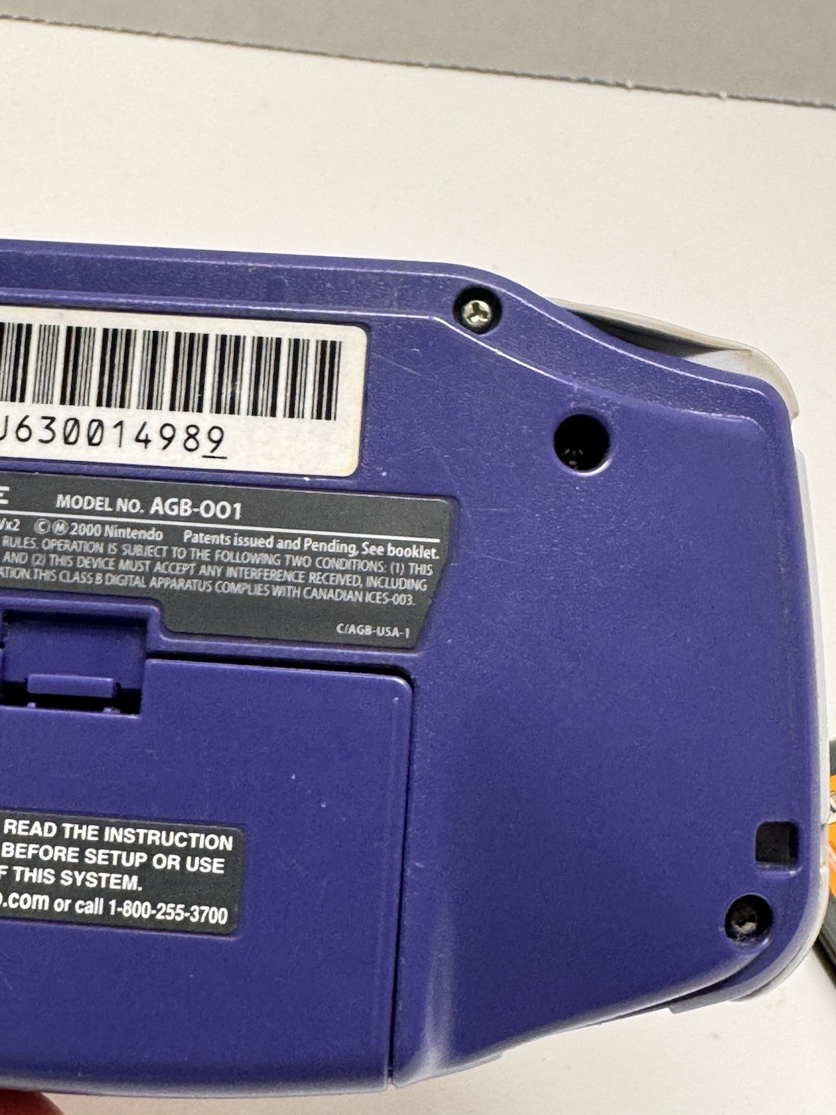 Game Boy Advance Indigo – AGB-001 Nintendo Console – Tested/Working 2 Games