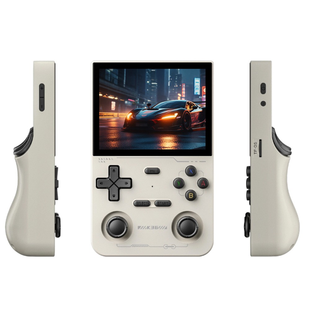 Black K36 Retro Handheld Video Game Console 3.5″ IPS Screen 64GB 16000+Games