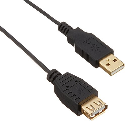 Buffalo USB 2.0 Extension Cable A to A Slim Type Black 2m BSUAASM220BKfrom JP