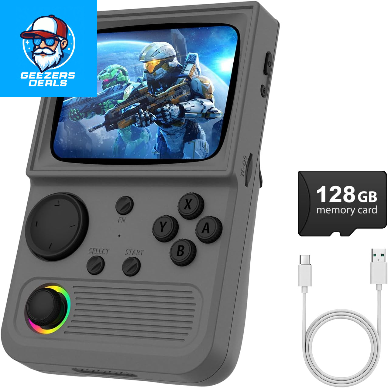R36T Retro Gaming Console, 3.5”IPS Screen Crt-Inspired, Handheld Game Console 6
