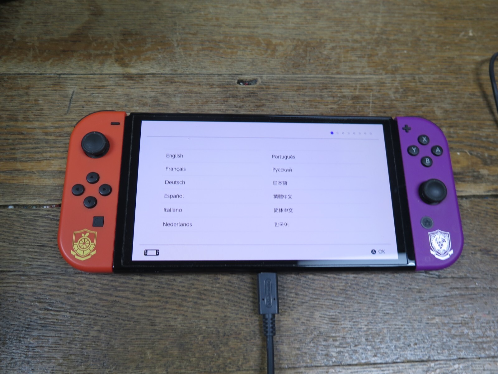 Nintendo Switch (OLED Model) HEG-001 Pokémon Scarlet & Violet Edition W/ CORD