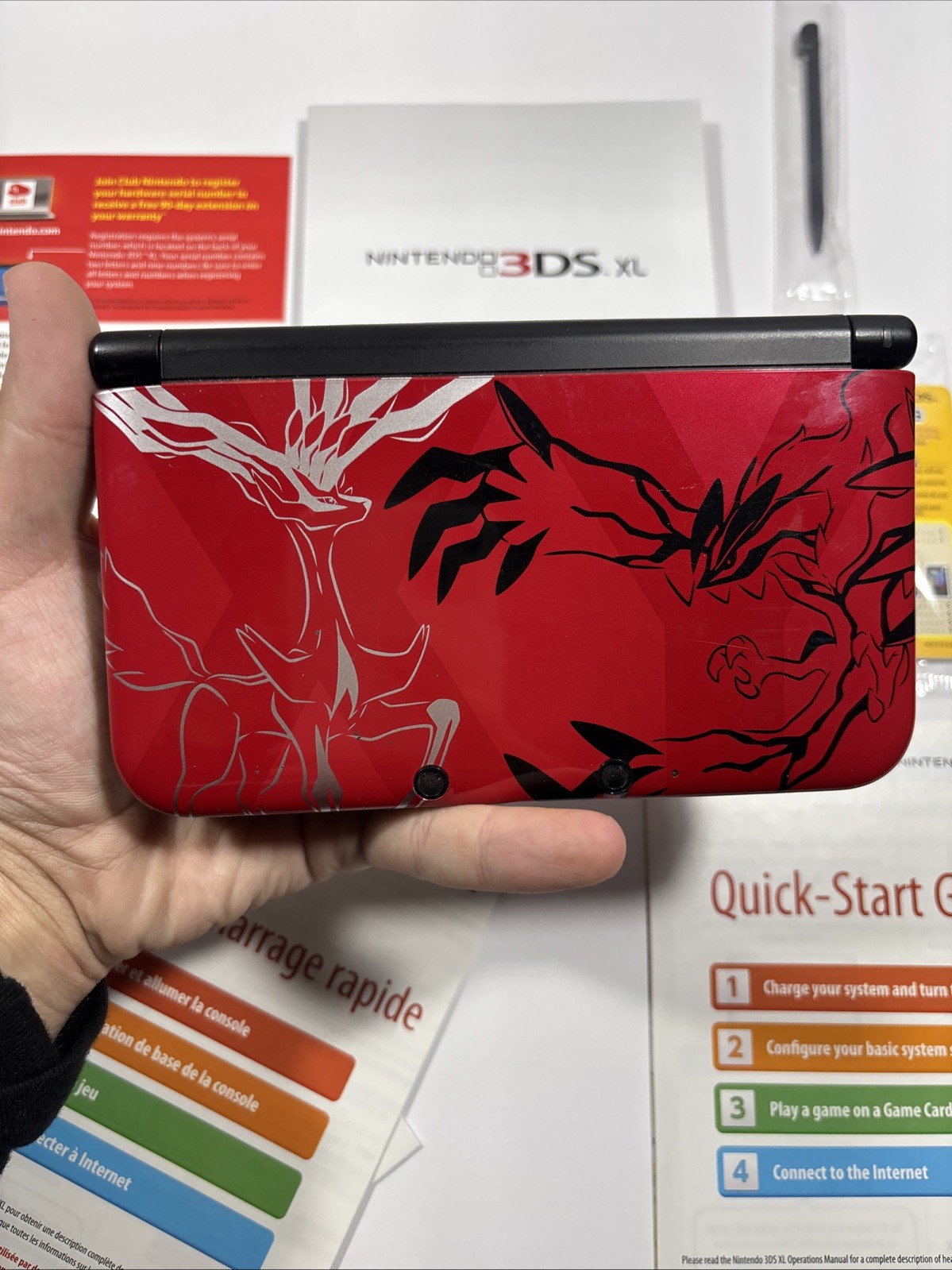 Nintendo 3DS XL Pokemon Xerneas & Pokemon Yveltal Red Edition – CIB Complete VG
