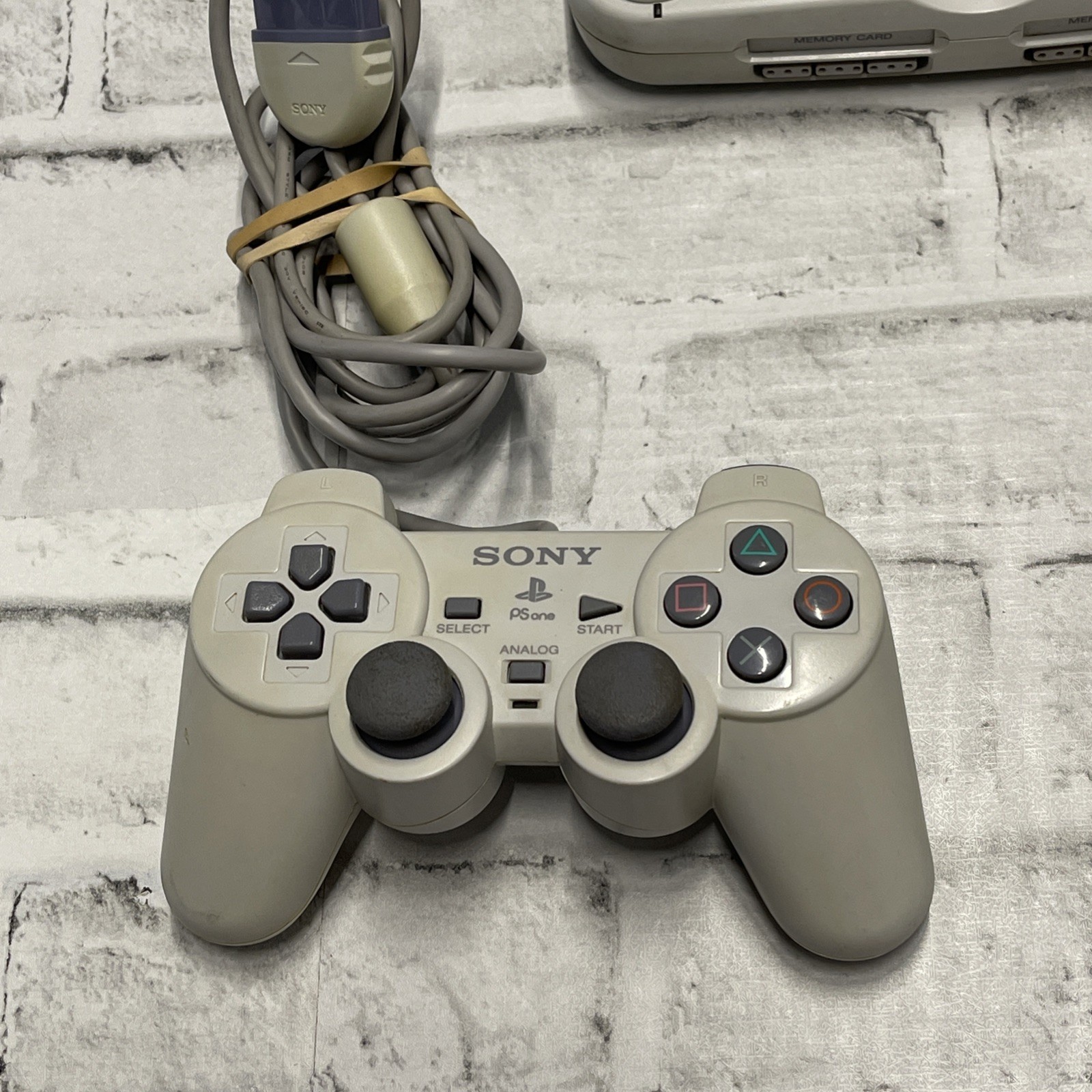 Sony PSOne Slim White Console PS1 (SCPH-101) w Controller, Power Cord Tested Vtg