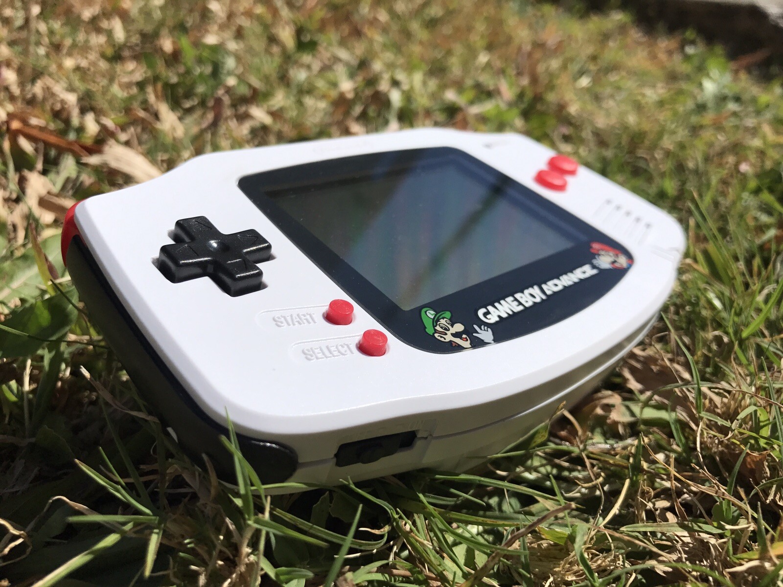 Nintendo Gameboy Advance GBA Red White Black Handheld Gaming Console – Mario