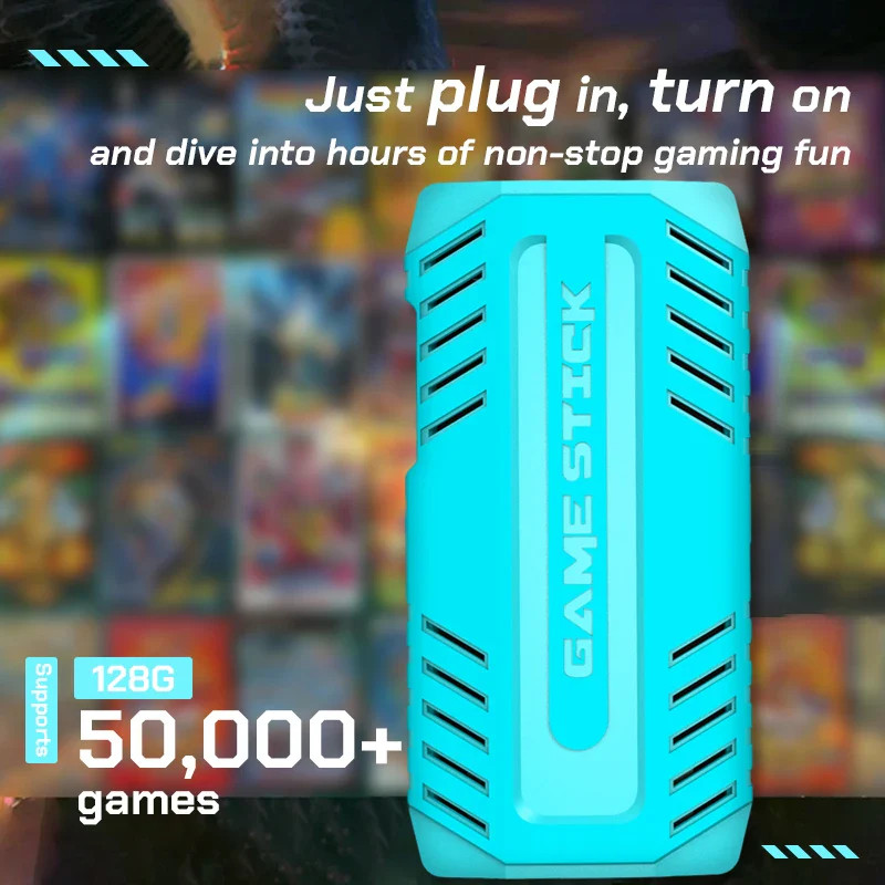 U36 Retro Game Stick with 128GB 50000+ Games 40+ Simulators Wireless Control TV