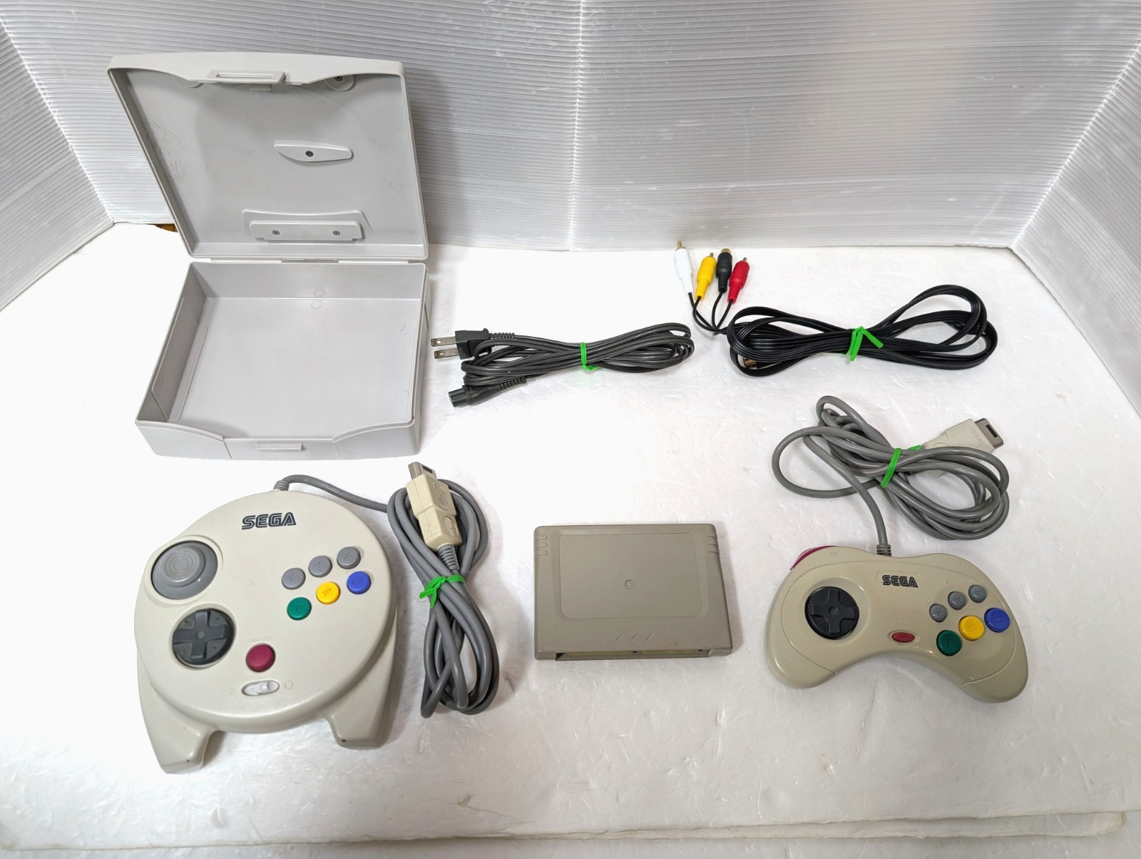 Sega Saturn White Console 3D Multi controller Game soft case Nights Japan