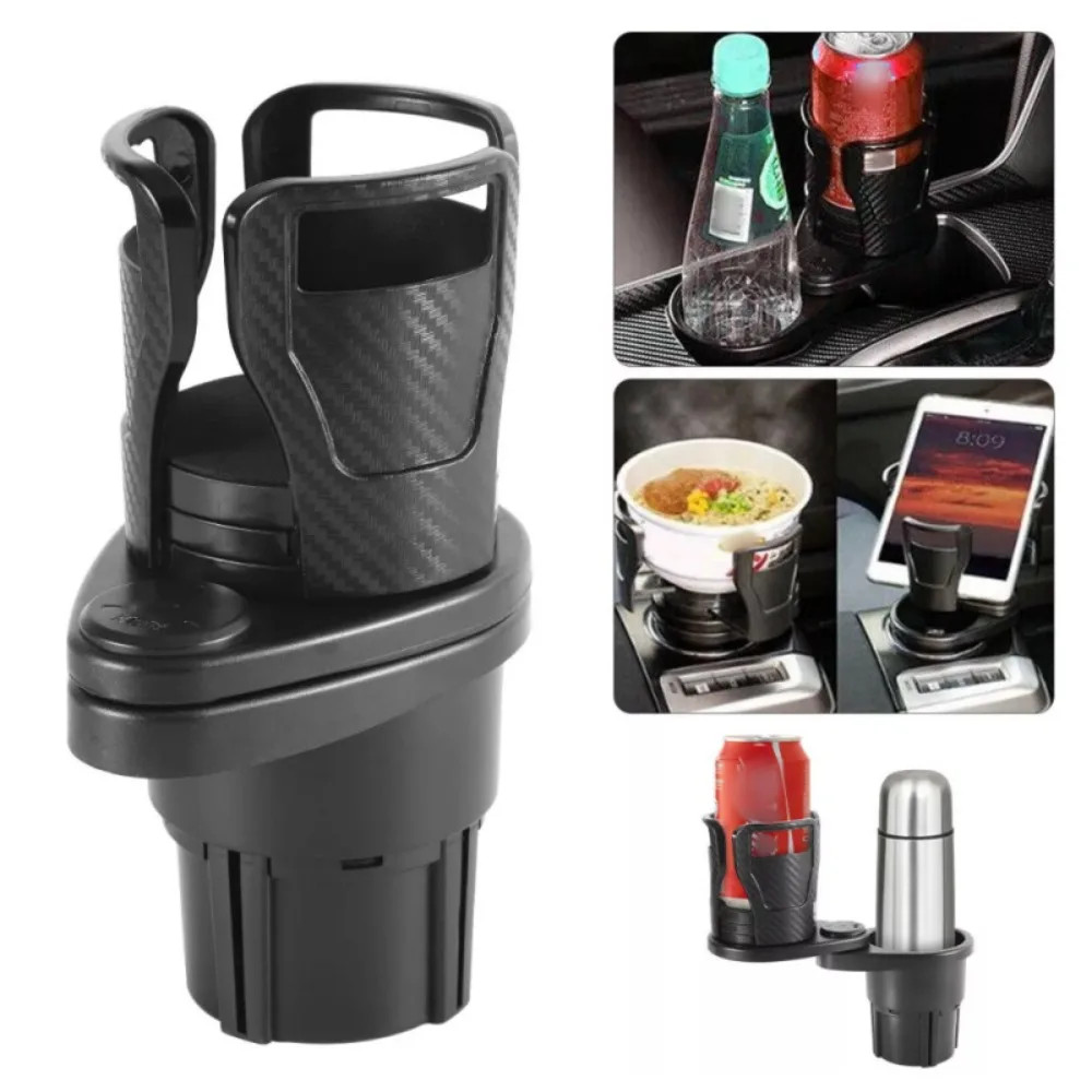 Car Cup Holder Multifunction 4 In 1 Adjustable Dual Cup Holder Expander Adapter