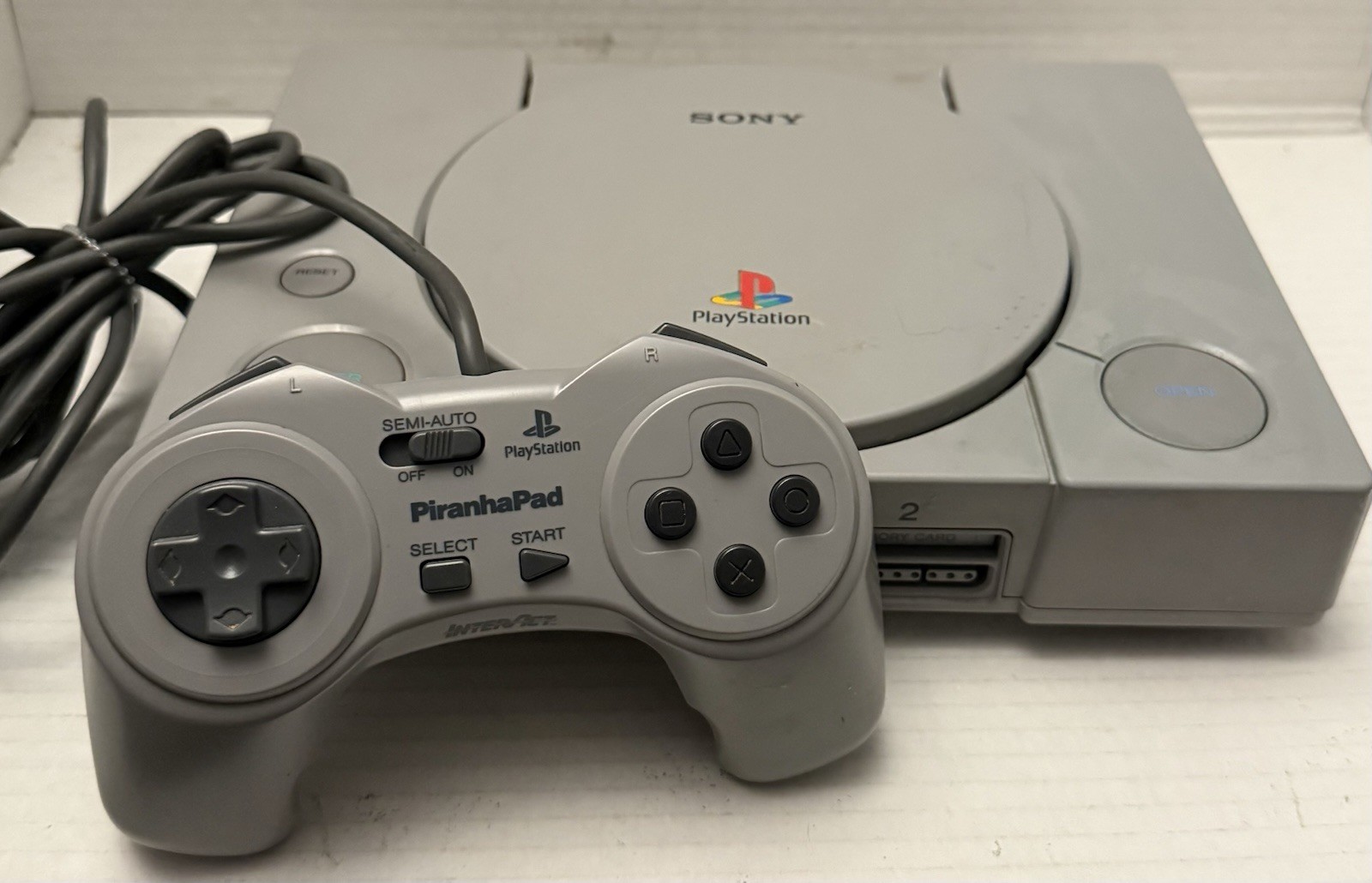 Sony PlayStation 1 Console – Gray w Controller & All Wires – Tested