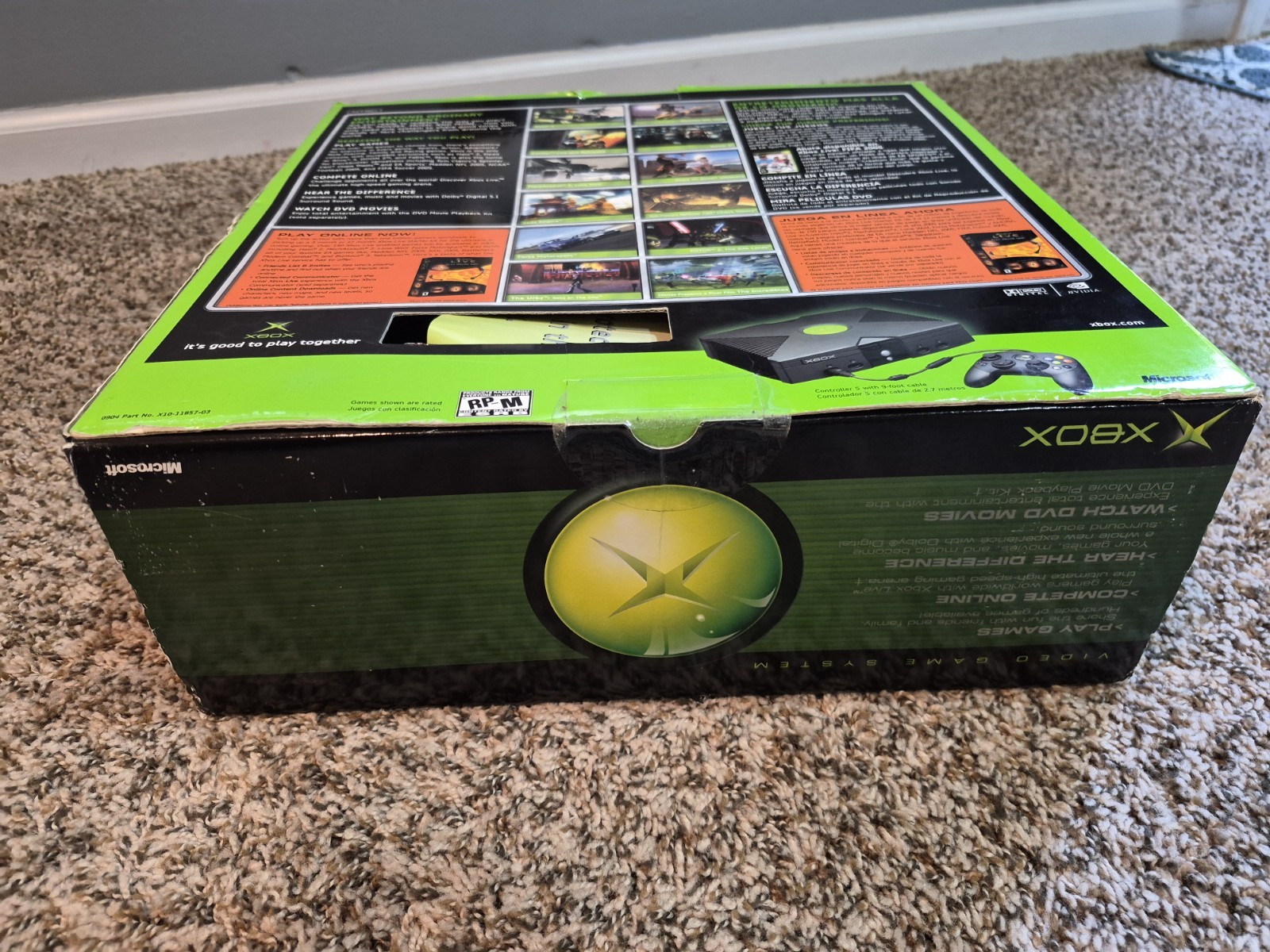 Xbox Original Console 100% Complete in Box CIB Box VERY NICE! TESTED WORKING