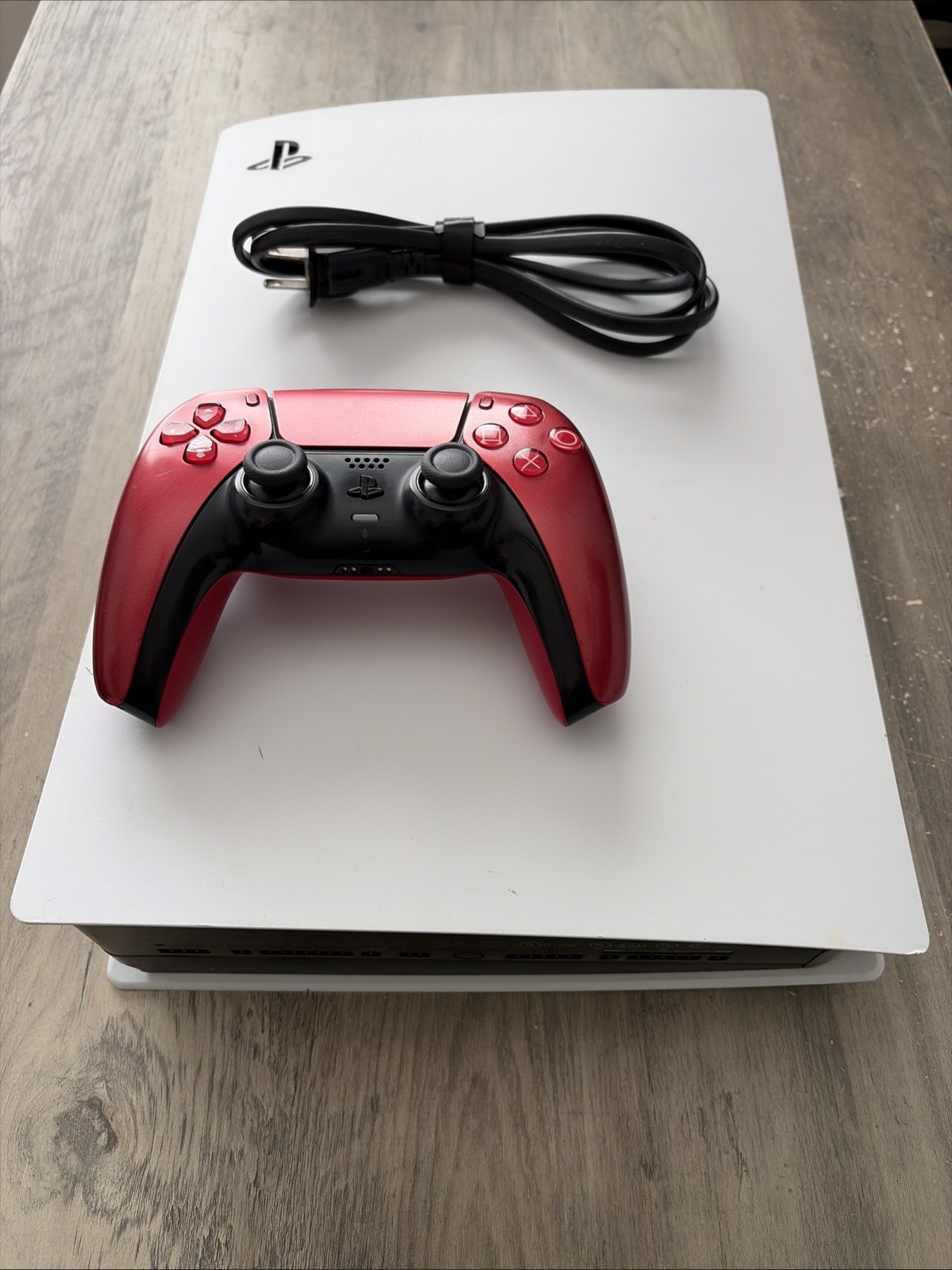 Sony PlayStation 5 PS5 CFI-1015B White Gaming Console 825GB w/Red Controller