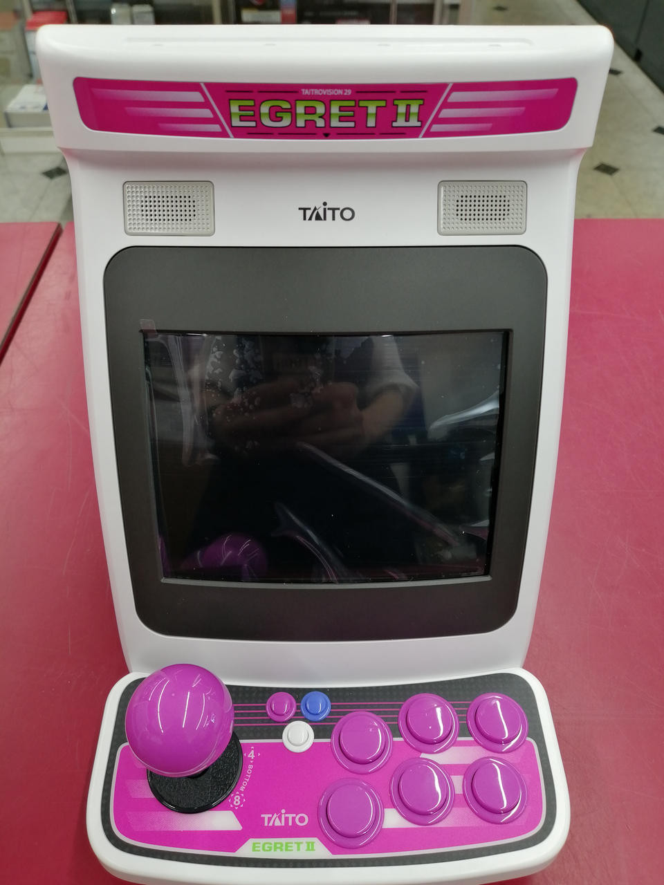 TAITO EGRET II mini Paddle & Trackball Pack White Pink Arcade Console USED