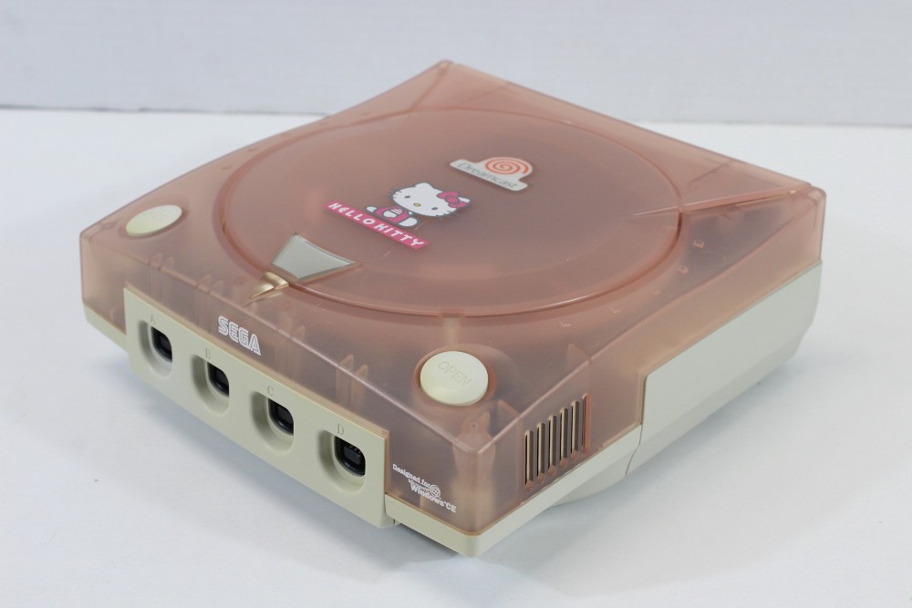 SEGA Dreamcast Hello Kitty Pink Console Controller AC AV HKT-3000 TESTED WORKING