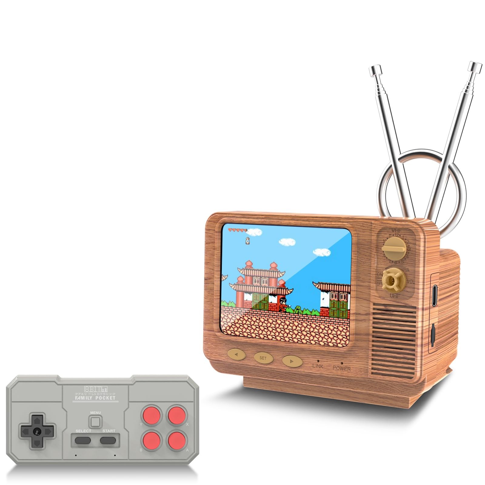 Retro Game Console – JALECO + 168 Classic Games, 2.4G Wireless 2-Player, 3.0 …
