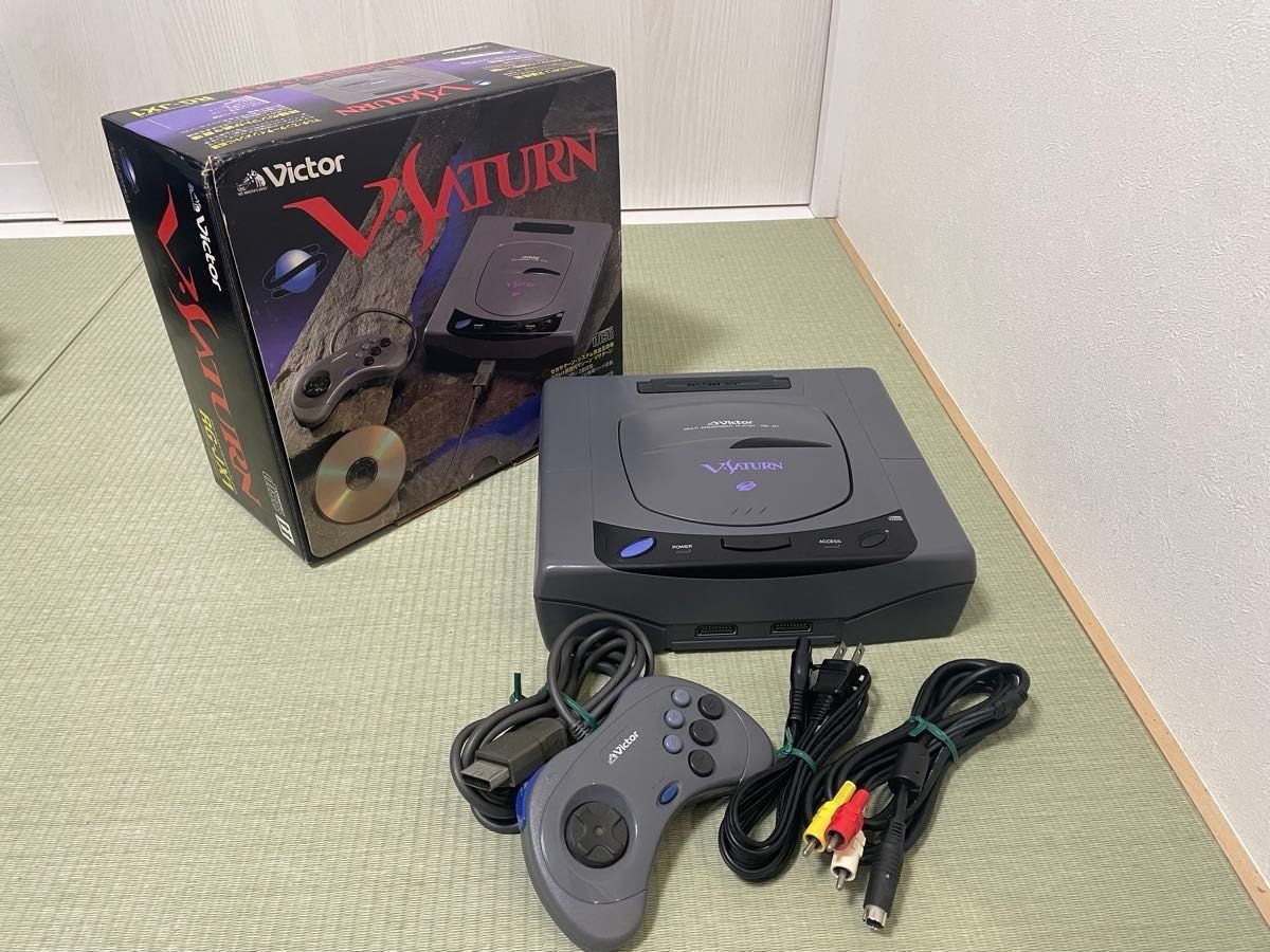 Victor V Saturn Console RG-JX1 Boxed Controller Sega NTSC-J Japan Import Tested
