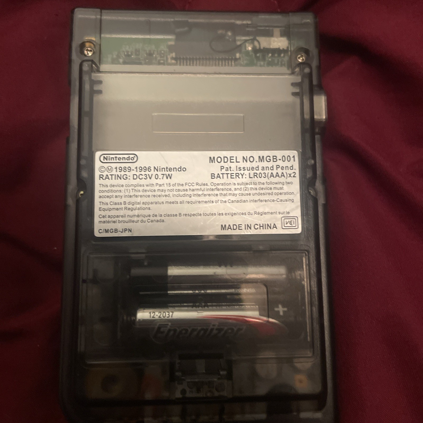 Gameboy Pocket Nintendo, Black, Upgraded Backlit Screen