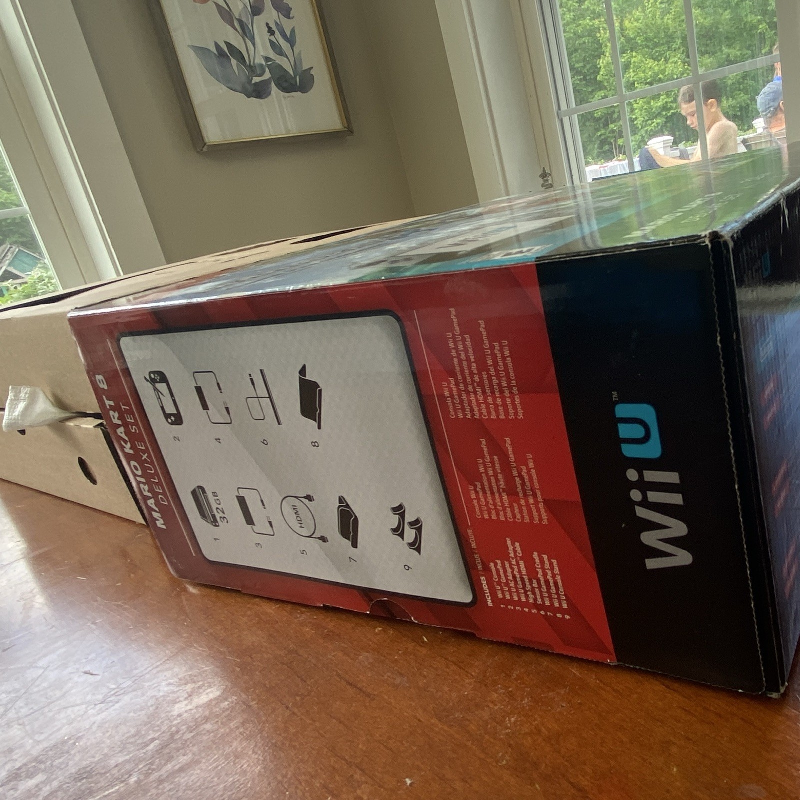 Nintendo Wii U Mario Kart 8 Deluxe Set 32GB Black Console HDMI 1080p US CIB