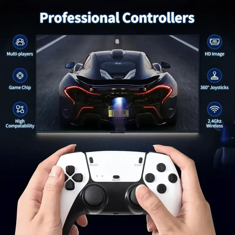 Wireless Gamepads M15 Game Stick Mini TV Handheld Game Console Video Game 128G 2
