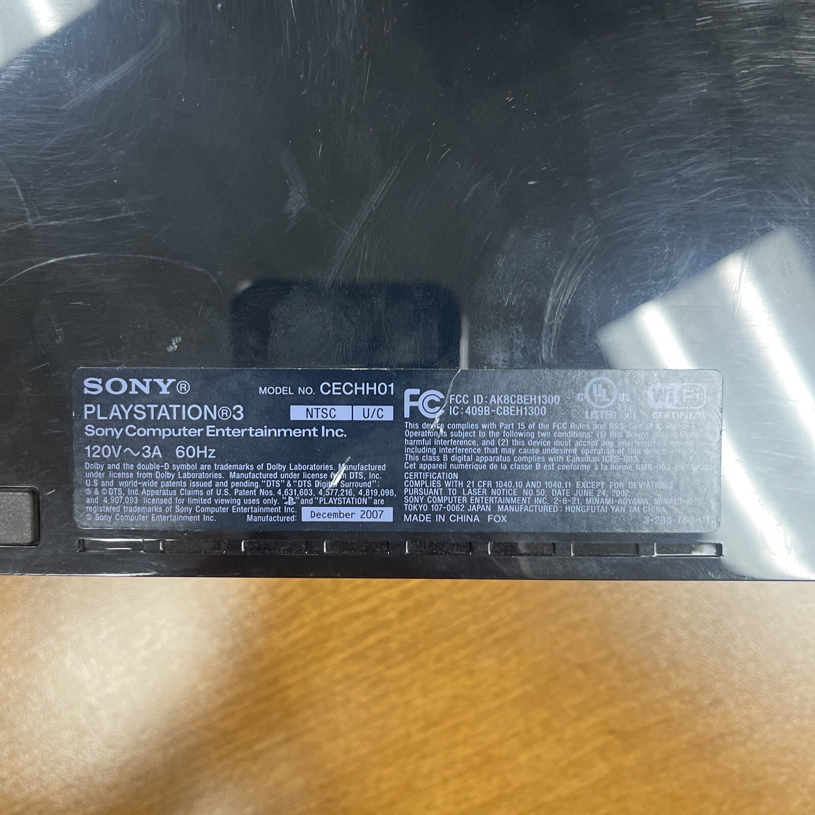 Sony Playstation 3 PS3 Phat Fat CECHH01 PS3 40GB Console TESTED FAST SHIPPING
